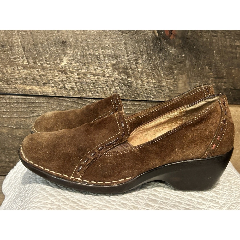 Softspots Dark Camel Color Womens Shoes Sz 8M Arch Support Leather Accents‎